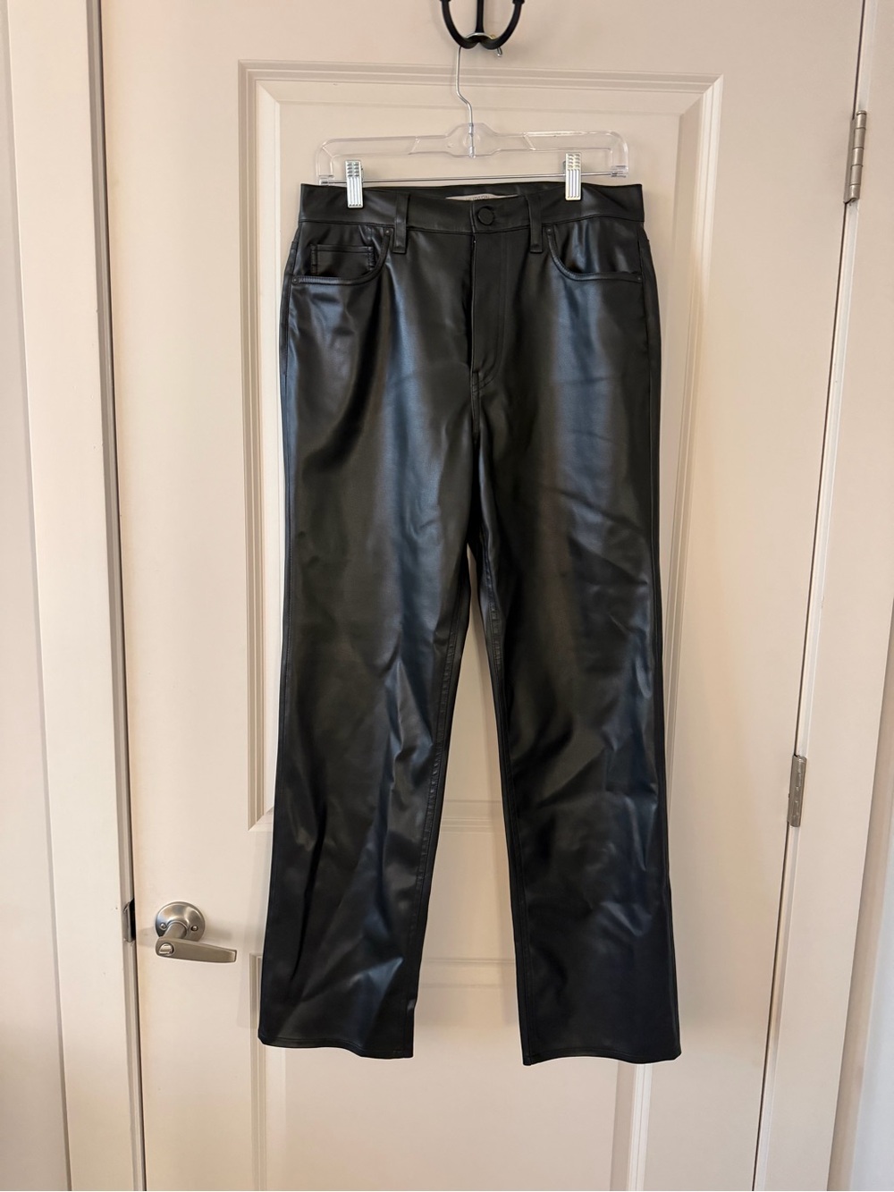 Hudson Black Faux Leather Pants